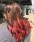 Light Brown To Red Balayage
