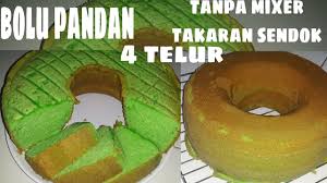 Bolu pandan 2 telur √ tanpa mixer √ takaran sendok √ ukuran jumboподробнее. Bolu Pandan Panggang 4 Telur Tanpa Mixer Takaran Sendok Youtube