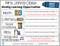 Free Send Home Learning Menu For Distance Learning Home Learning Distance Learning Online Preschool