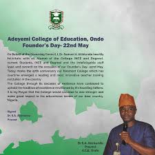 It is affiliated to obafemi awolowo university for its degree programmes. Adeyemi College Of Education Nigeria Aceondoofficial Twitter