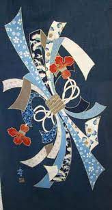 Noren Panel - Noshi Ribbon # 34 | Shibori Dragon