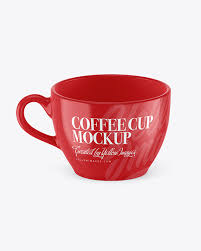 Glossy Coffee Cup Mockup In Packaging Mockups On Yellow Images Object Mockups