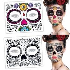 Check spelling or type a new query. Facial Makeup Sticker Special Waterproof Face Tattoo Day Of The Dead Skull Face Dress Up Halloween Temporary Tattoo Stickers Temporary Tattoos Aliexpress