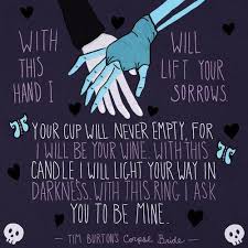 Love Her But Leave Her Wild Wedding Vows That Make You Cry Corpse Bride Wedding Tim Burton Corpse Bride