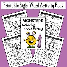 Download coloring book stock vectors. Monster Sight Word Coloring Book Printables 4 Mom