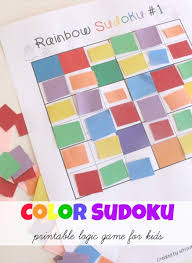 Help your child learn their colors with these free printable color flash cards! Color Sudoku Puzzles For Kids 4 Printable Board Games School Time Snippets