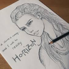 Artist Lara Gates Horizonzerodawn Fanart Aloy Horizon Zero Dawn Horizon Zero Dawn Aloy Sketch Book