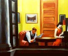 Framed painting on canvas, abstract mid century modern arch street scene oil painting. Mid Century Modern Oil Paintings Canvas Prints Canvas Art Reproduction Oil Paintings