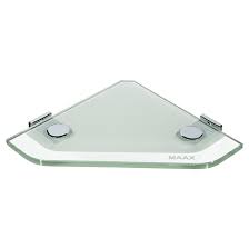 Frosted glass bathroom corner shelf. Maax Corner Glass Shelf For Shower 10060311 Rona