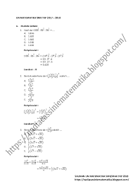 Soal dan pembahasan un matematika smkmak tkp 2018. Pdf Un Matematika Smk Tkp 2017 2018 Converted Nadia Cassinie Academia Edu