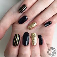 Black And Gold Nail Art Glamorous Black And Gold Nail Designs Be Modish Gold Nail Designs Gold Nails Lines On Nails