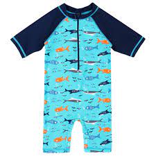 All of our swimwear is made from a fabric with upf 50+ sun protection built in to keep her safe in the rays. Baby Boys Kids One Piece Shark Swimsuit Rash Guard Bathing Suit Upf 50 Uv Swim Baby Boys