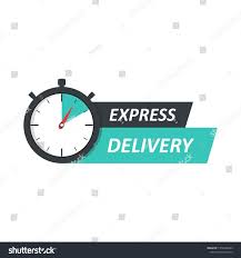 Express Delivery Logo Concept Stopwatch Icon For Express Service Template Design For Service Order Fast Fr Logo Concept Retro Vector Graphics Express Logo