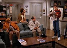 Coffee cake, coffee table, coffee table book, clutches of people. Seinfeld Furniture Home Decor Interior Design Gift Ideas