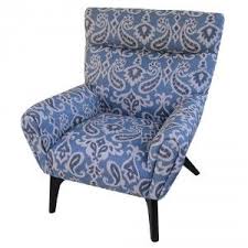 large blue white paisley fabric on armchair is pretty most comfortable office chair comfy leather chair upholstered chairs