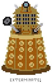 Humorous dalek cross stitch pattern. Dalek Exterminate Pdf Download By Happycupcake Craftsy Cross Stitch Patterns Cross Stitch Geek Cross Stitch
