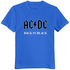 Black And Royal Blue T Shirt Male Acdc Back In Black Quotes T Shirt Royalblue Size S By Xuruw Black Quotes Back To Black T Shirt