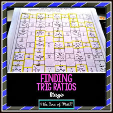 The answer is xy, opp. Trigonometric Ratios Right Triangles Maze By 4 The Love Of Math