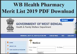 West bengal health scheme, 2008. Wb Health Pharmacy Merit List 2019 Pdf Download Result