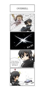 Sao 4koma Overkill Sword Art Online Funny Sword Art Sword Art Online Kirito