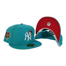 Teal New York Yankees Red Bottom 2000 World Series New Era 59fifty Fit Exclusive Fitted Inc