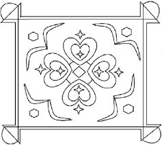 This pack of diwali door hanging colouring pages were used in this diwali door hanging craft. Rangoli Coloring Printable Page 9 For Kids