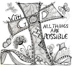 With God All Things Are Possible By Doyoutangle On Etsy Bible Art Journaling Zentangle Patterns Bible Coloring Pages