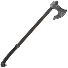 This axe looks cool but the handle won't survive repeated impacts. Two Handed Krieger Larp Axe Cl 253 Medieval Collectibles