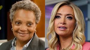 Leftist Smear: Chicago's mayor accusing the White House Press Secretary of  being a "Karen" for calling out the city's surge in violence. #TheFive's  must-see reaction, next.