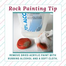 Paint removal from concrete is commonly achieved by power washing or sandblasting. Remove Dried Acrylic From Painted Rocks With Rubbing Alcohol Painted Rocks Hand Painted Rocks Stone Art