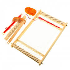 For example, you can finish large knitting projects in. Diy Traditional Wooden Weaving Loom Machine Pretend Play Toys Kids Knitting Craft Alexnld Com