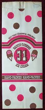 1977 Baskin Robbins 31 Flavors Ice Cream Bag Childhood Memories Baskin Robbins My Childhood Memories