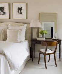 Small Bedroom Decorating Ideas Desks Doing Double Duty As Nightstands Home Bedroom Sophisticated Bedroom Small Bedroom Decor