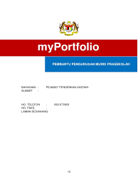 Kursus kerja & kursus kerani am. Contoh Myportfolio Penolong Pegawai Penyediaan Makanan