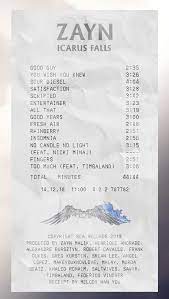 Icarus Falls Receipt One Direction Albums One Direction Posters Zayn
