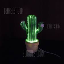 Buy Cactus Led Night Light Battery Powered Usb Charging Lamp In Stock Ships Today