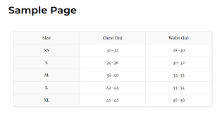 Yith Product Size Charts Shortcodes