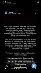 Don't worry, simply follow the steps below to get my eyes only on snapchat. Snapchat Channel 13 Privacy Policy Change Tomorrow Septembe 2nd 2019 Wojdylo Social Media