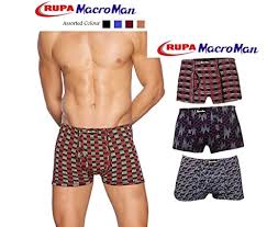 Rupa Macroman Print Mens Underwear Assorted Colour Pack Of 4 Pcs Size 90