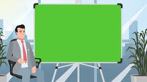 Cartoon Corporate Animated Sitting Businessman Speaks Near The Green Board Stock Footage Sitting Businessman Animated Car Animation Animated Cartoons Cartoon
