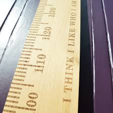 Slimjim Personalised Wooden Ruler Height Chart Oak