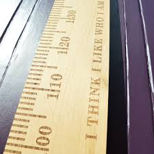 slimjim personalised wooden ruler height chart oak