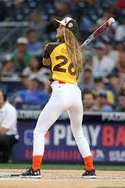 Nina Agdal Burned Down The Celebrity Softball Game In Her White Baseball  Pants | Barstool Sports