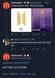 Pembelian bts meal dapat dilakukan melalui. Is It True That Mcdonald S Is Offering Bts Photocards Quora