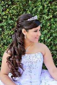 The girls can select the best one and match with their faces because the hairstyles also will be suitable with the faces. Quincenera Quinceanera Hairstyles Princess Hairstyles Quince Hairstyles
