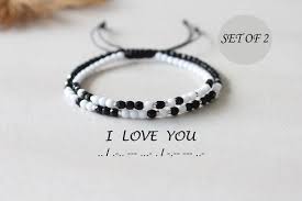 I Love You Couple Bracelets Morse Code Matching Couples Bracelet Anniversary Gift Secret Love Message Long Distance Relationship Bracelet In 2020 Relationship Bracelets Couple Bracelets Matching Couple Bracelets