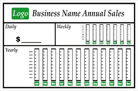 Track Your 2014 Annual Sales Goals Sign Printed On A Dry