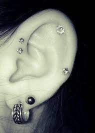 The Two On The Inside Are A Forward Double Helix I Really Want It Cute Ear Piercings Helix Piercing Jewelry Piercings