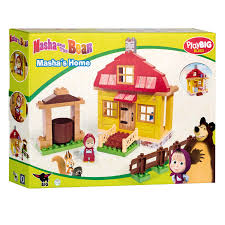 Playbig Bloxx Masha En De Beer Masha S Huis Gele Muren Beer Rood Dak