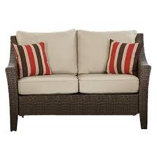 Threshold Rolston Wicker Patio Loveseat Patio Furniture Collection Patio Bench Cushions Patio Loveseat